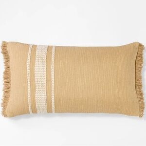 Studio McGee Tan and Cream Oversized Lumbar Accent Pillow